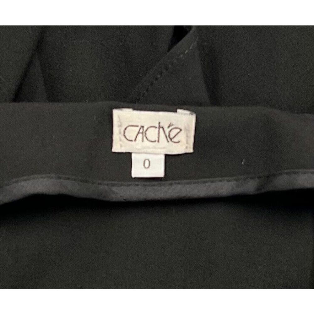Cache Polyester Blend Black Asymmetrical Tiers Sk… - image 7